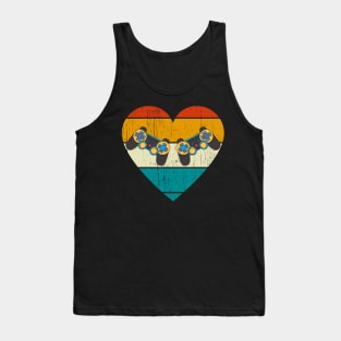 Heart Video Gamer Controller Mens Valentines Day Boys Gift Tank Top